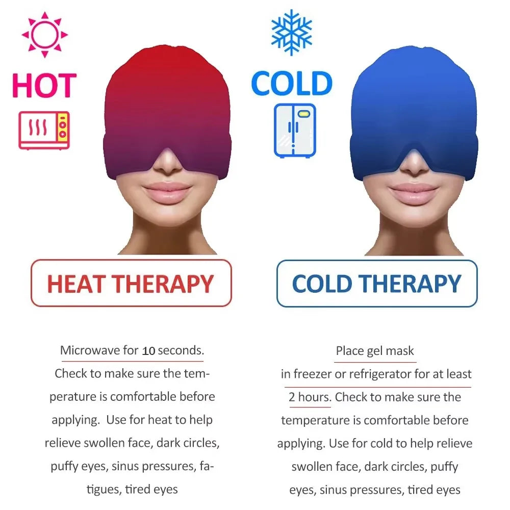 Reusable 3D Gel Ice Head Wrap