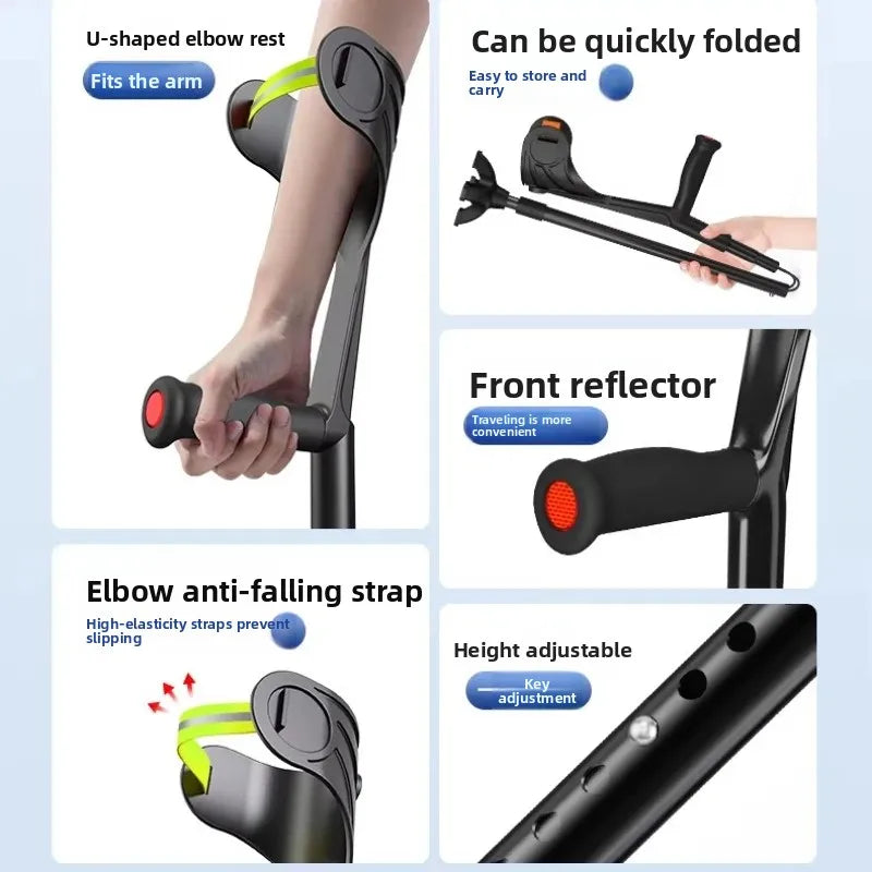Adjustable Foldable Forearm Crutches