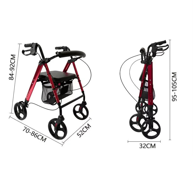 Lightweight Rollator Walker for Daily Mobility