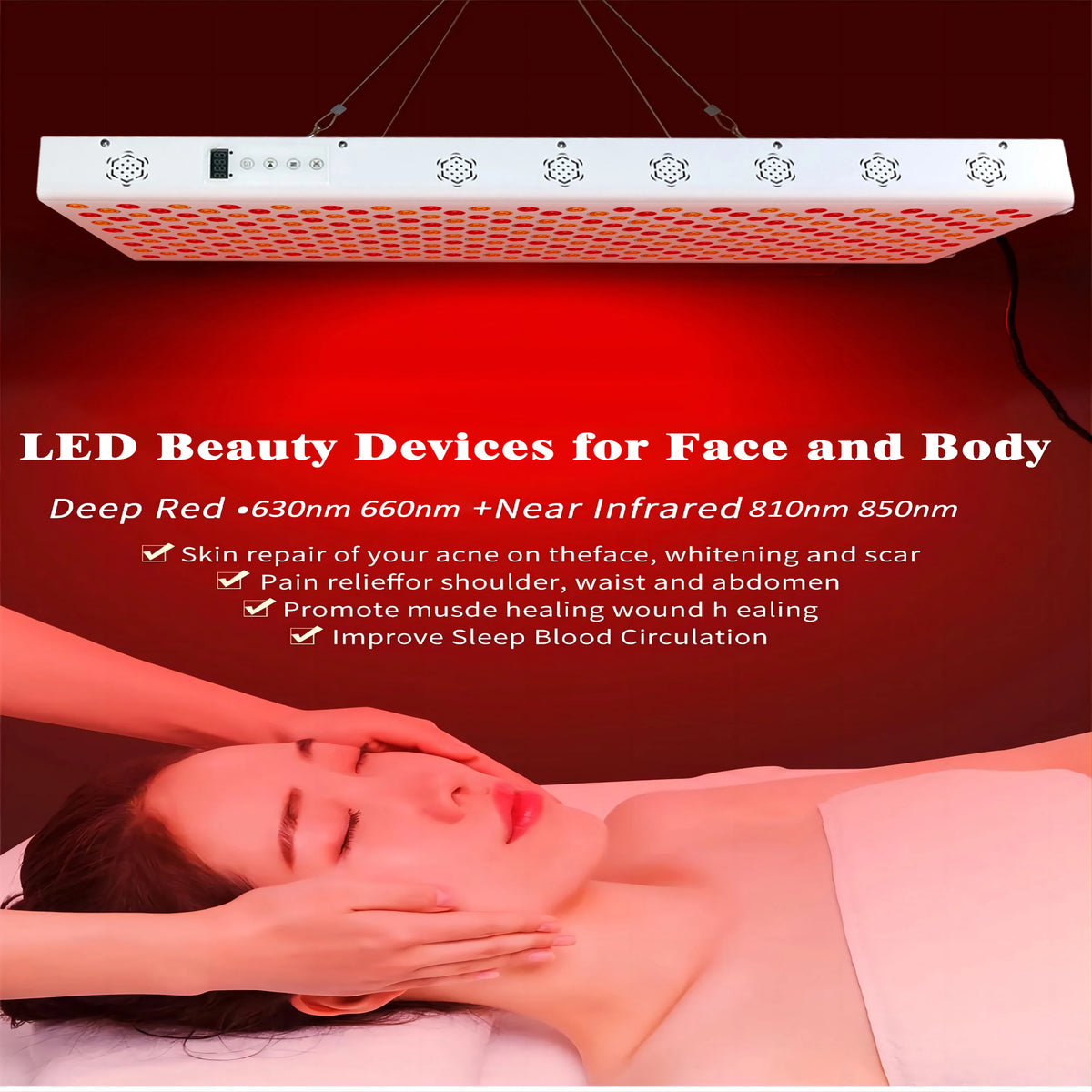Red Light Therapy Panel with Four Wavelengths