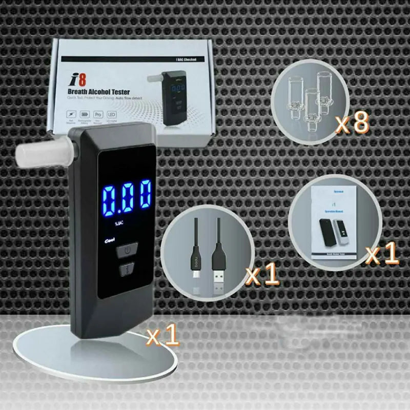 Rechargeable Digital Alcohol Breath Tester, CE Certified