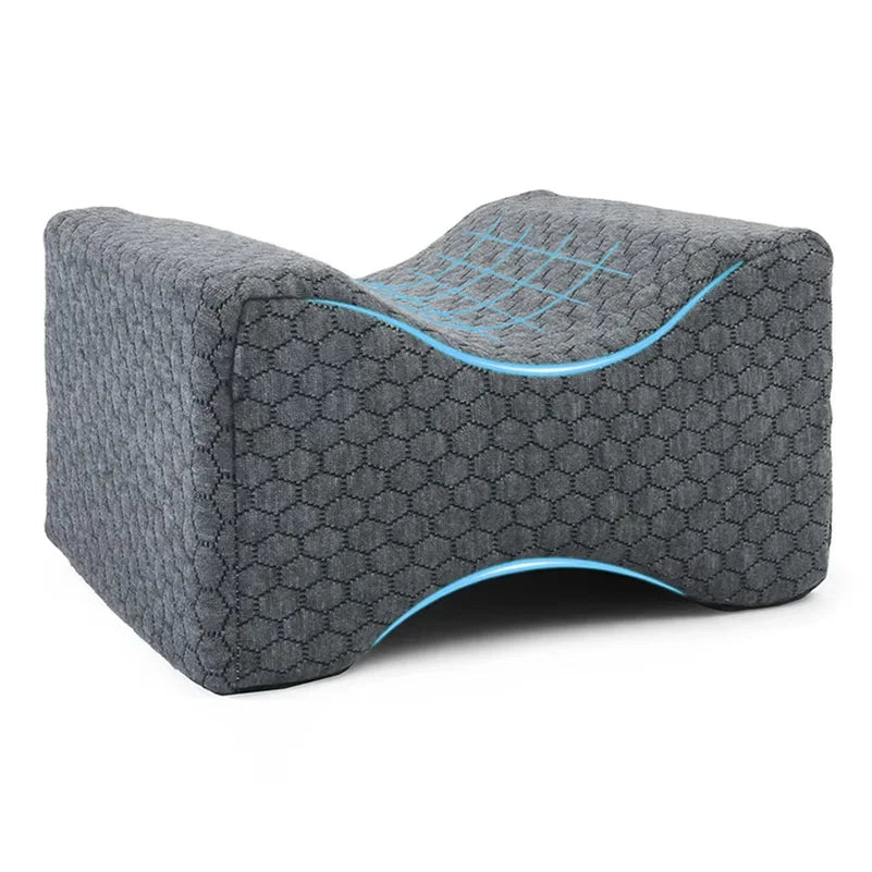 Memory Foam Knee Pillow with Side Sleeping Belt