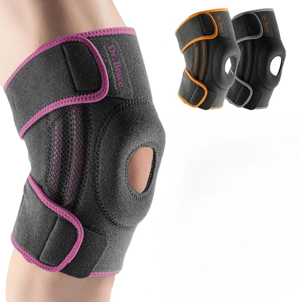 Knee Brace with Side Stabilizers and Gel Pads