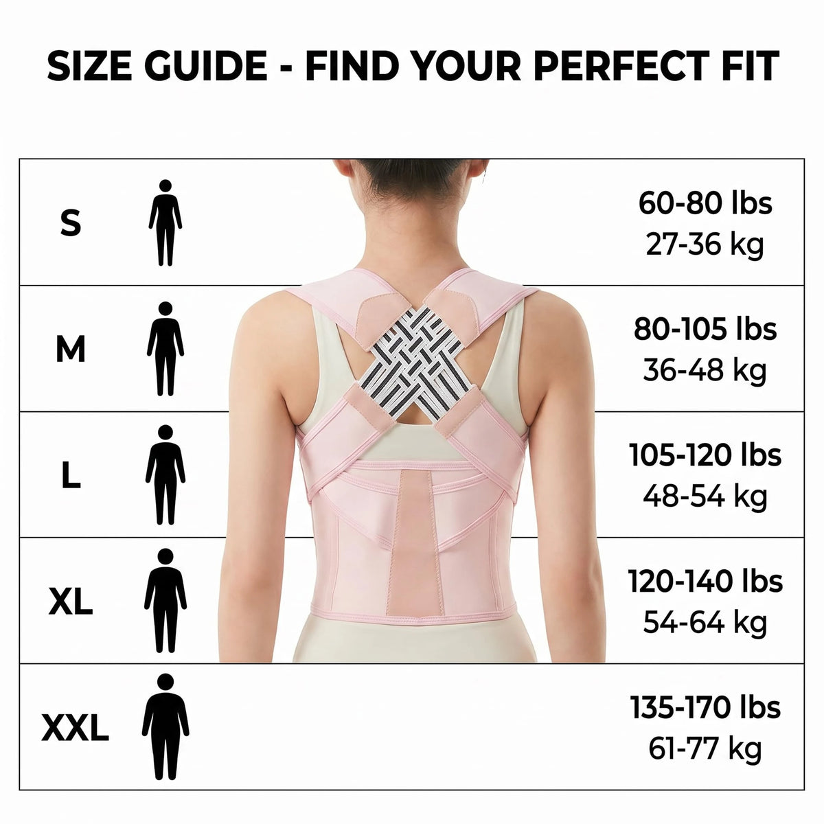 Adjustable Mesh Posture Brace for Adults