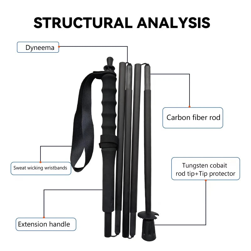 Foldable Walking Pole, 110–130 cm