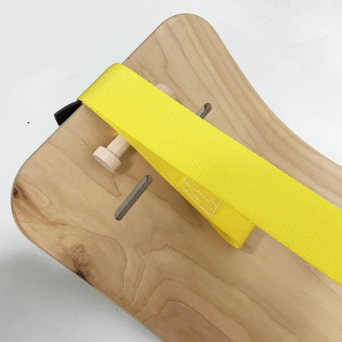 Portable 107cm Wooden Balance Board with Strap and Stick