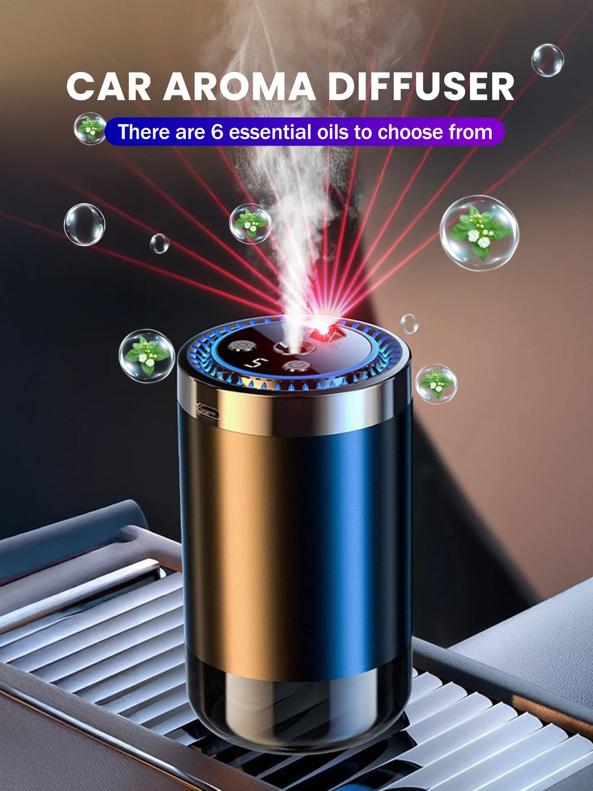 Rechargeable Aroma Diffuser with Starry-Sky Lights