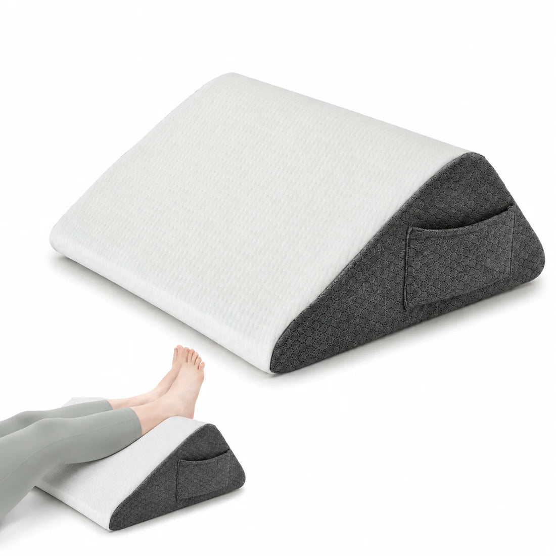 Memory Foam Knee Wedge Pillow with Washable Cover