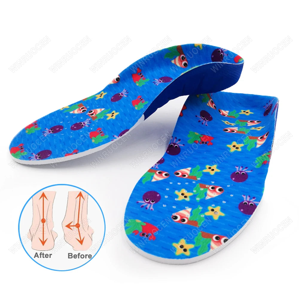 Kids Arch Support Insoles with Animal Prints