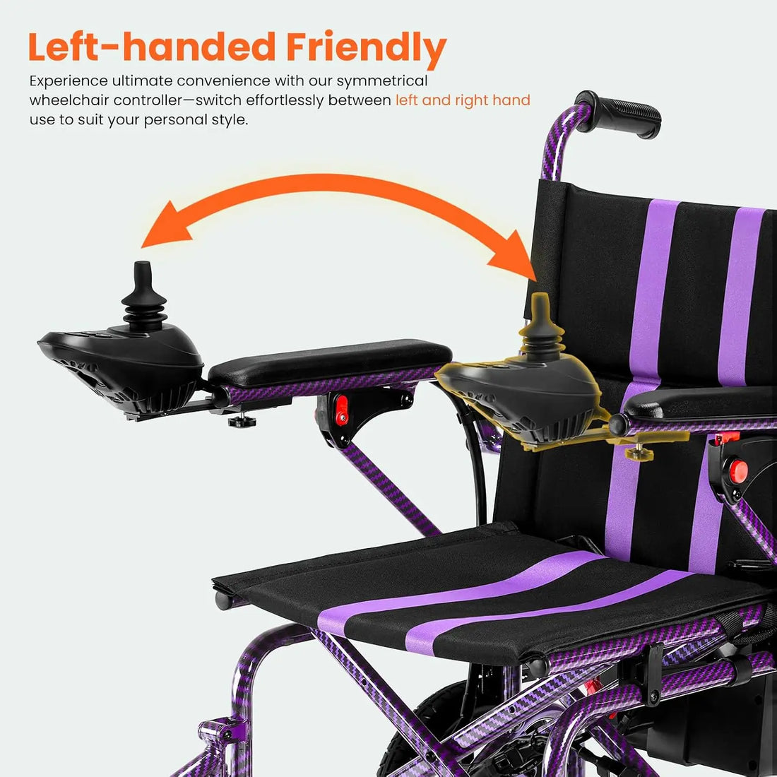 Foldable Electric Wheelchair with Joystick Control
