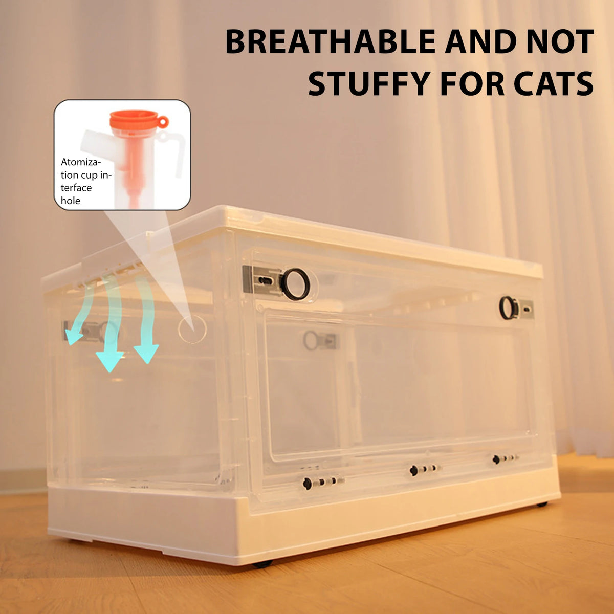 Foldable Pet Nebulizer Carrier with Mask