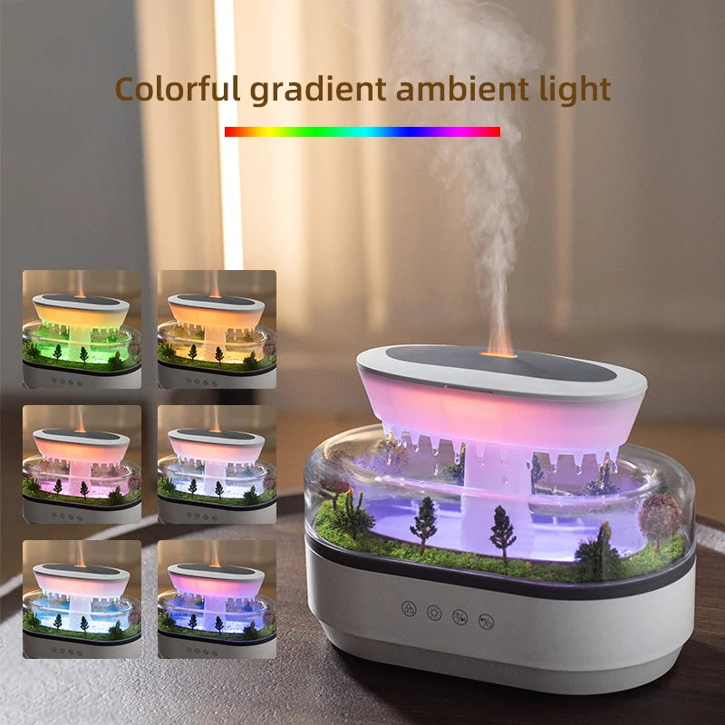 Raindrop Ultrasonic Humidifier and Oil Diffuser with Light