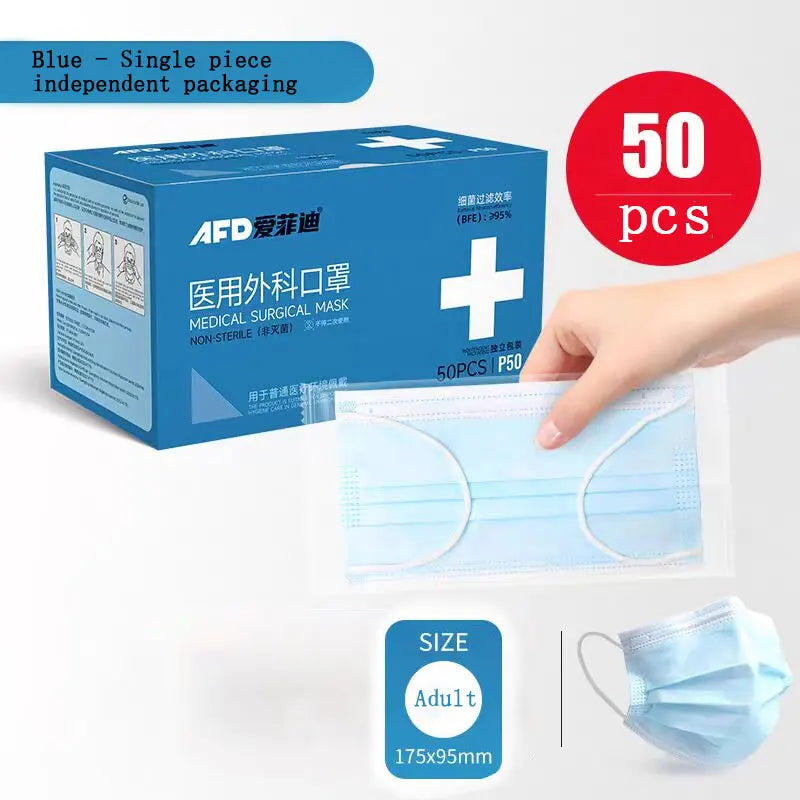 50 Disposable Four-Layer Activated Carbon Masks