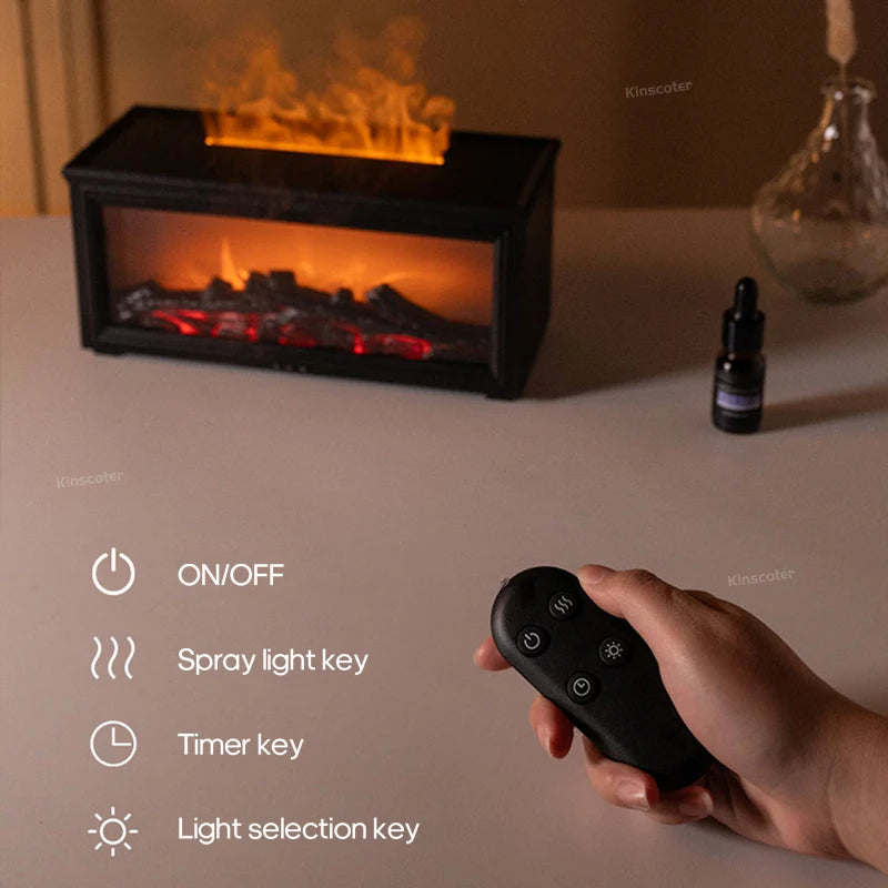 Seven-Color Flame Effect Essential Oil Diffuser