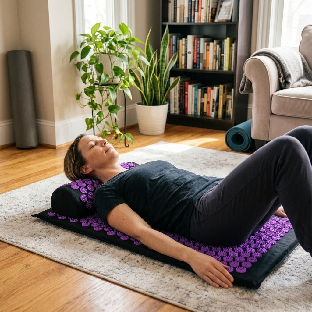 Acupressure Mat and Cushion for Body Use - at home