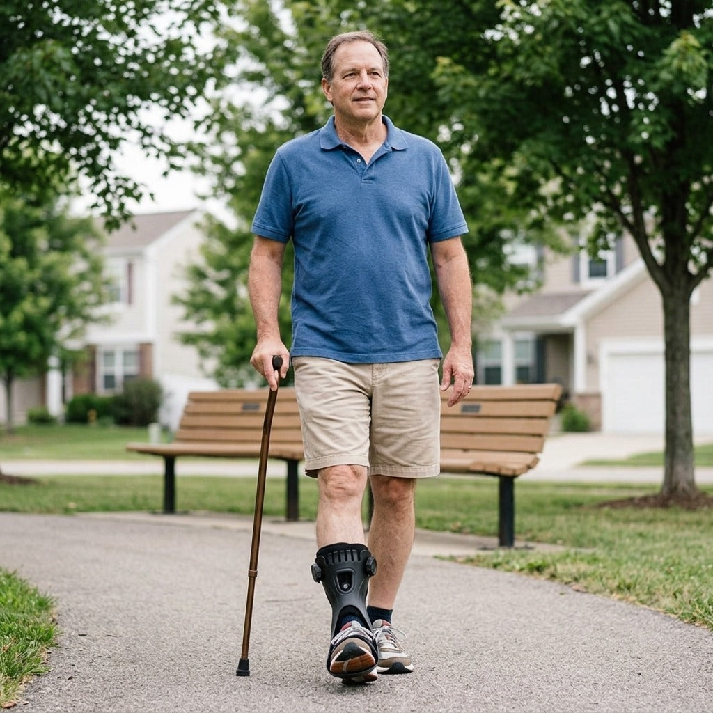 Adjustable AFO Foot Drop Brace - in everyday life