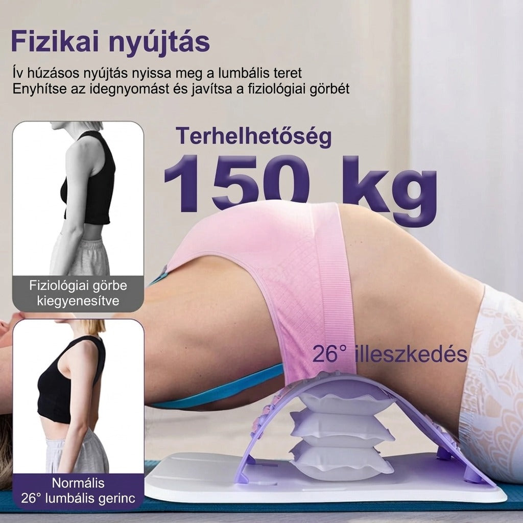 Ív húzásos nyújtó 26° illeszkedéssel 150 kg terhelhetőséggel