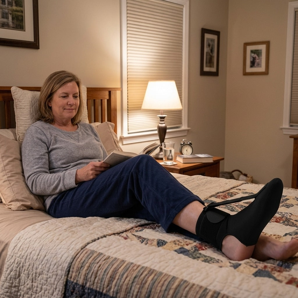 Adjustable Ankle Brace for Night Support - in everyday life