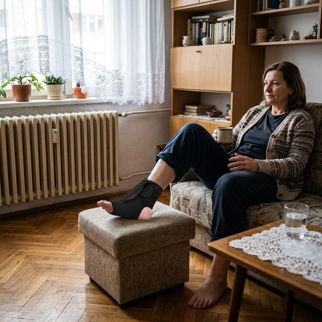 Állítható bokarögzítő éjszakai támaszhoz - otthon