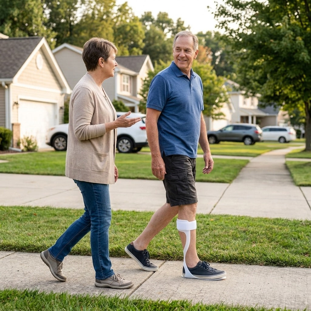 Adjustable Ankle-Foot Orthosis Support - in everyday life