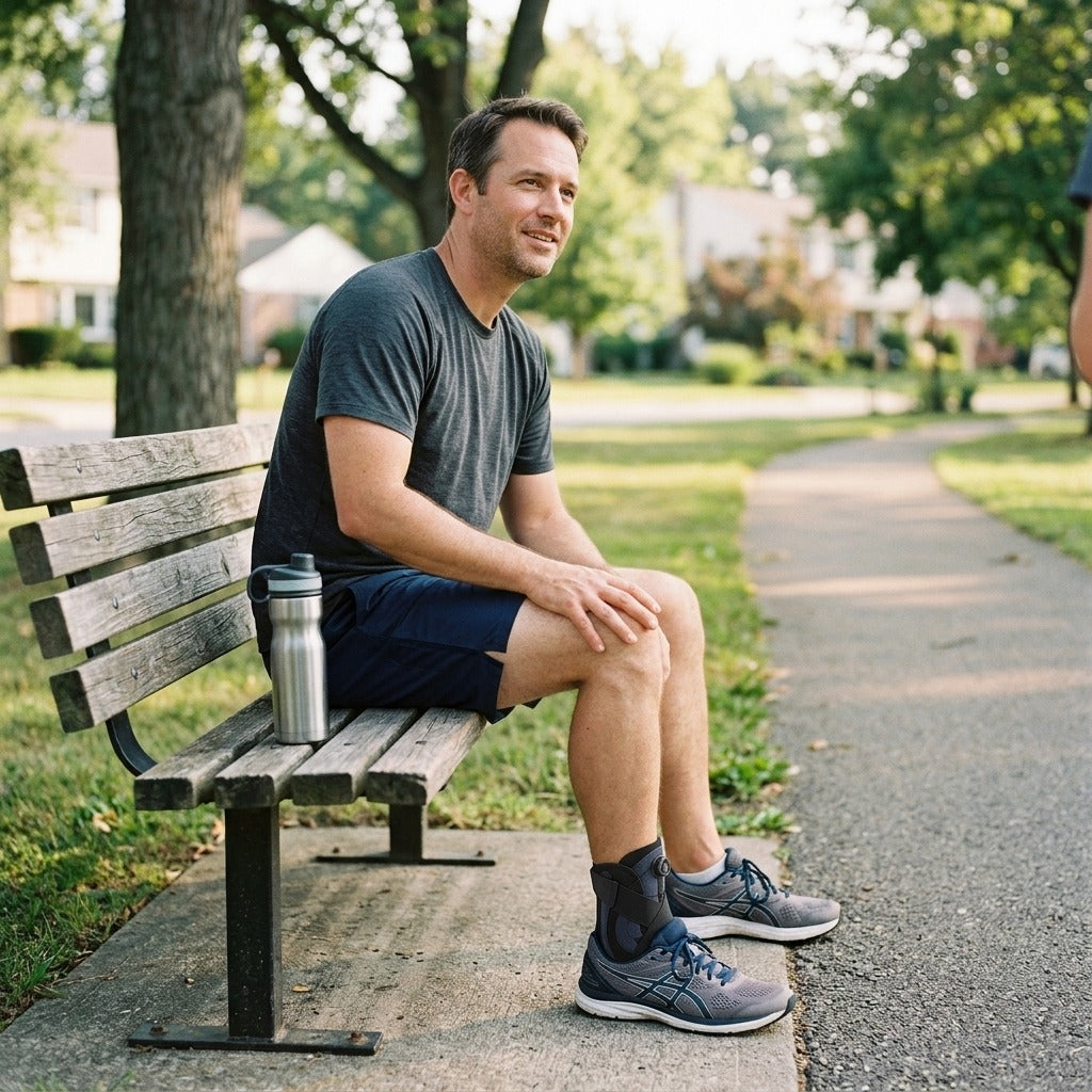 Adjustable Ankle Support Brace - in everyday life