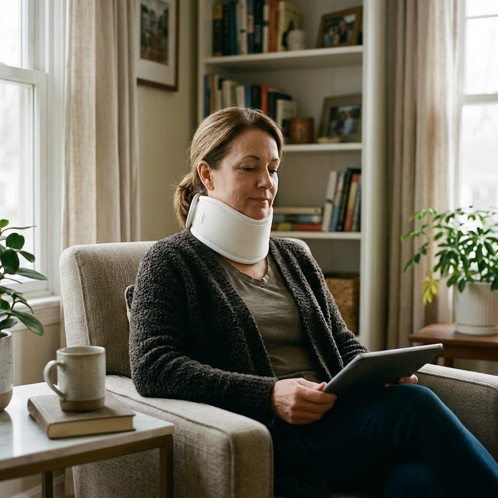 Adjustable Cervical Neck Support Brace - at home