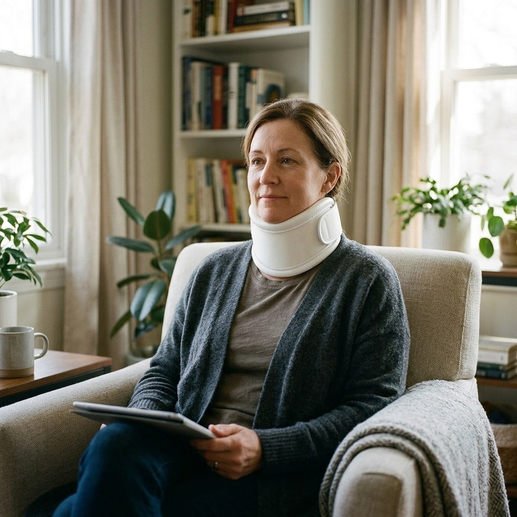Adjustable Cervical Neck Support Brace - in everyday life