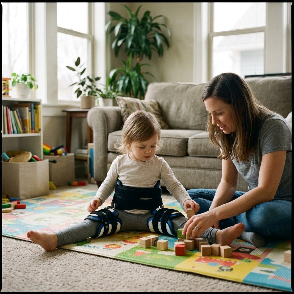 Adjustable Children’s Hip Abduction Brace - at home