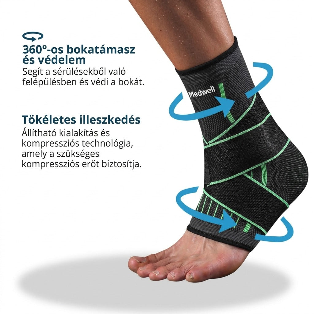 Bokatámogatás 360° védelemmel tökéletes illeszkedésű kompresszióval