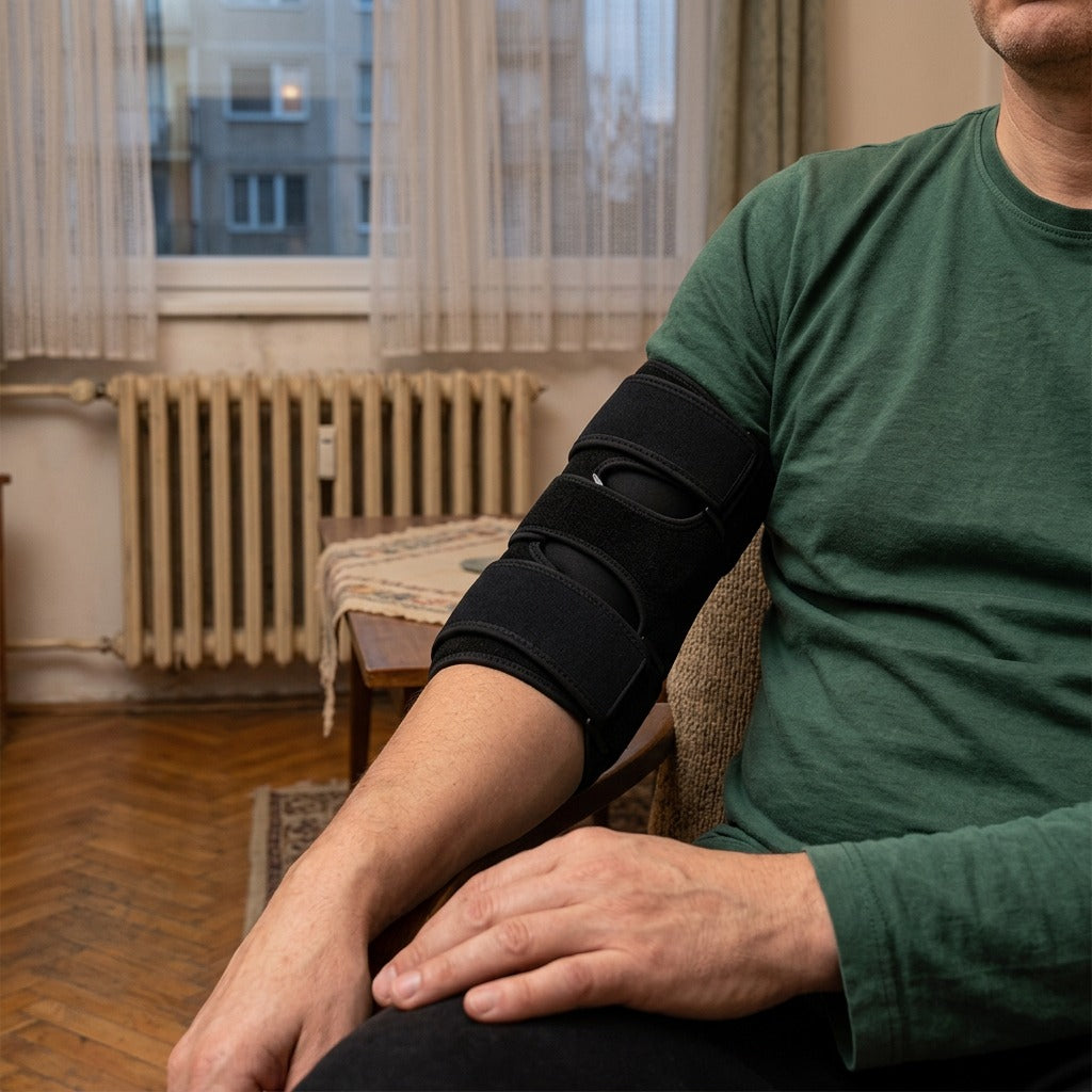 Állítható éjszakai könyökrögzítő - használat közben