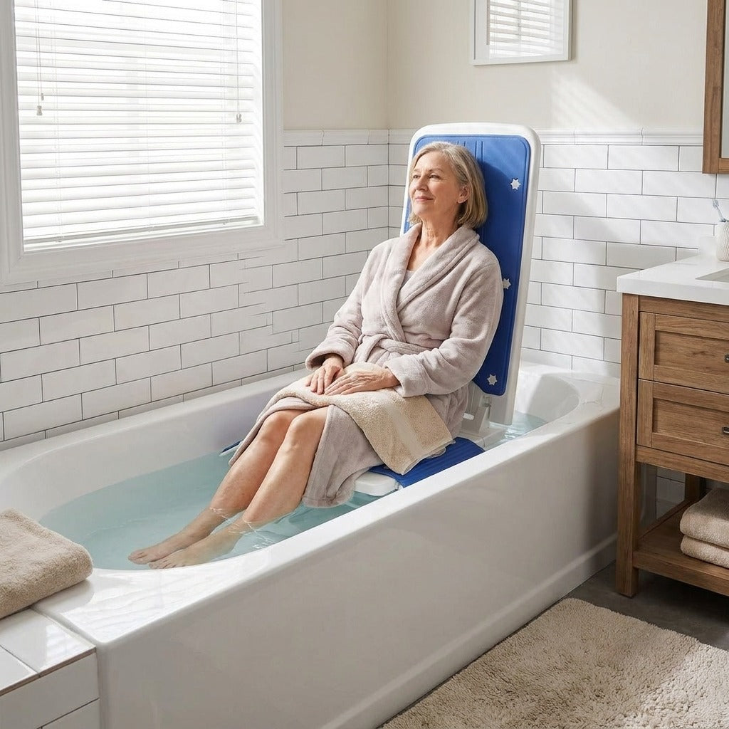 Adjustable Electric Bath Lift Chair - in everyday life