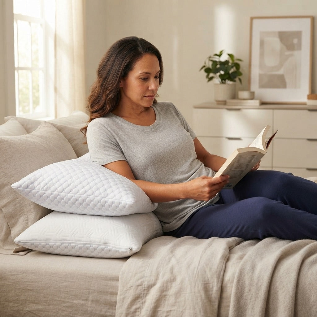 Adjustable-Firmness Memory Foam Pillow - at home