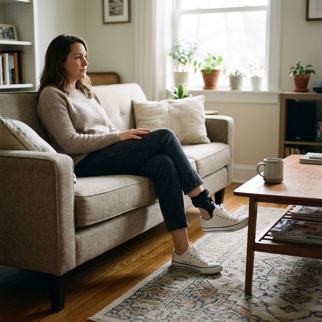 Adjustable Foot Brace with Airbag Support - at home