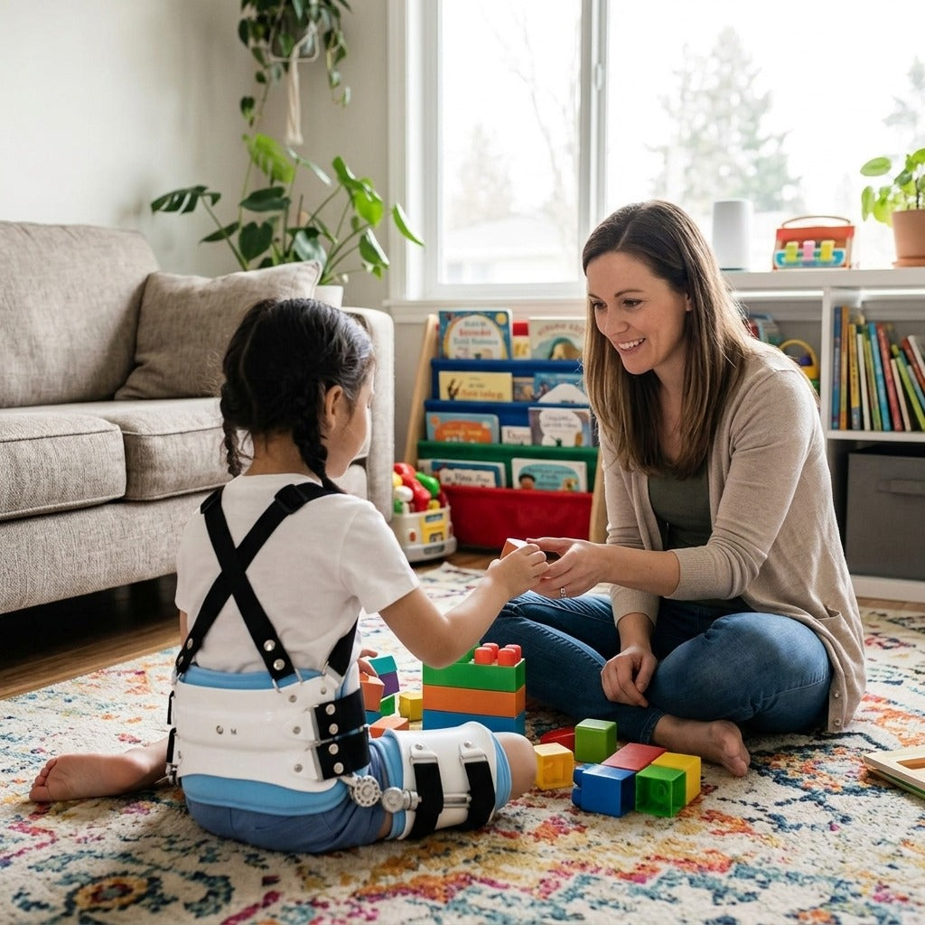 Adjustable Hip Abduction Brace for Children - in everyday life