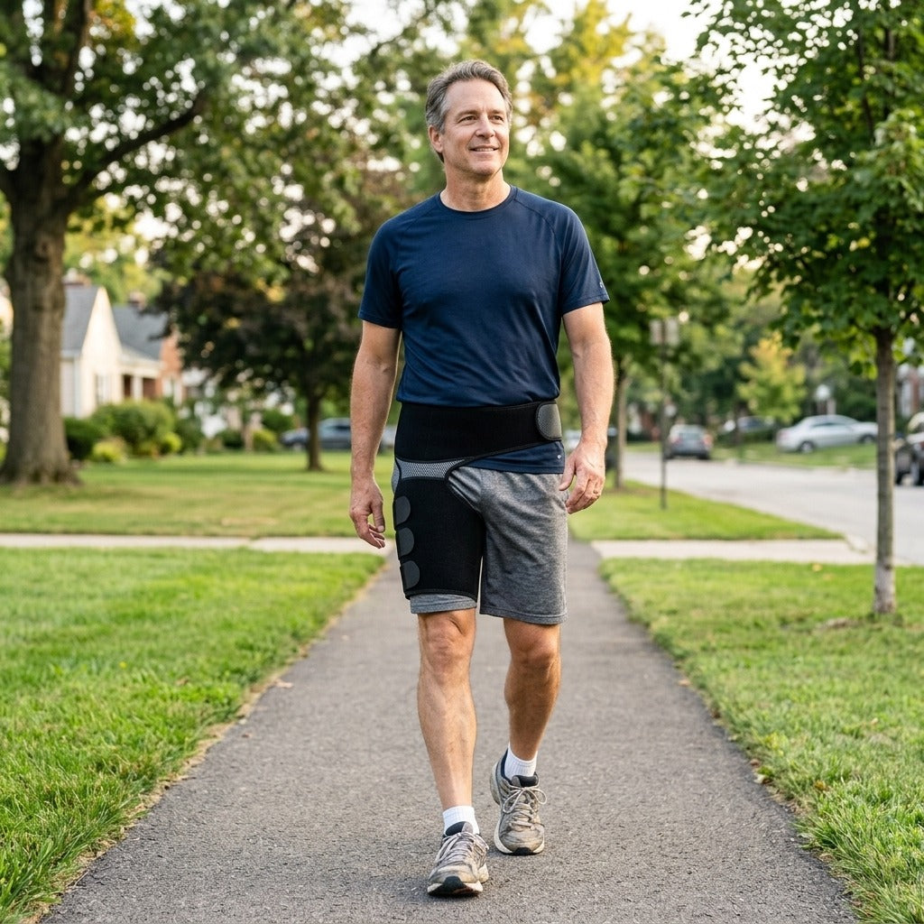 Adjustable Hip and Groin Support Brace - in everyday life