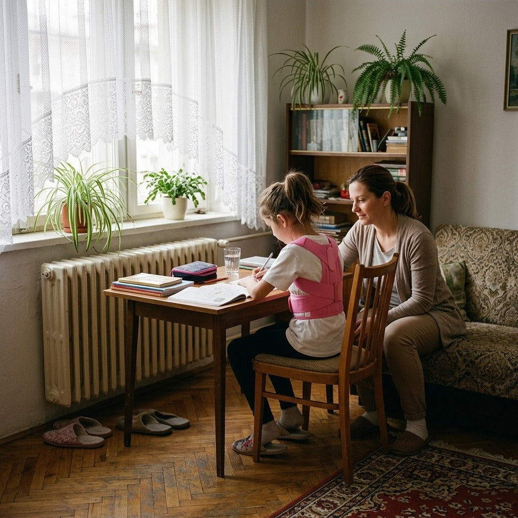 Állítható gyermektartásjavító öv - otthon
