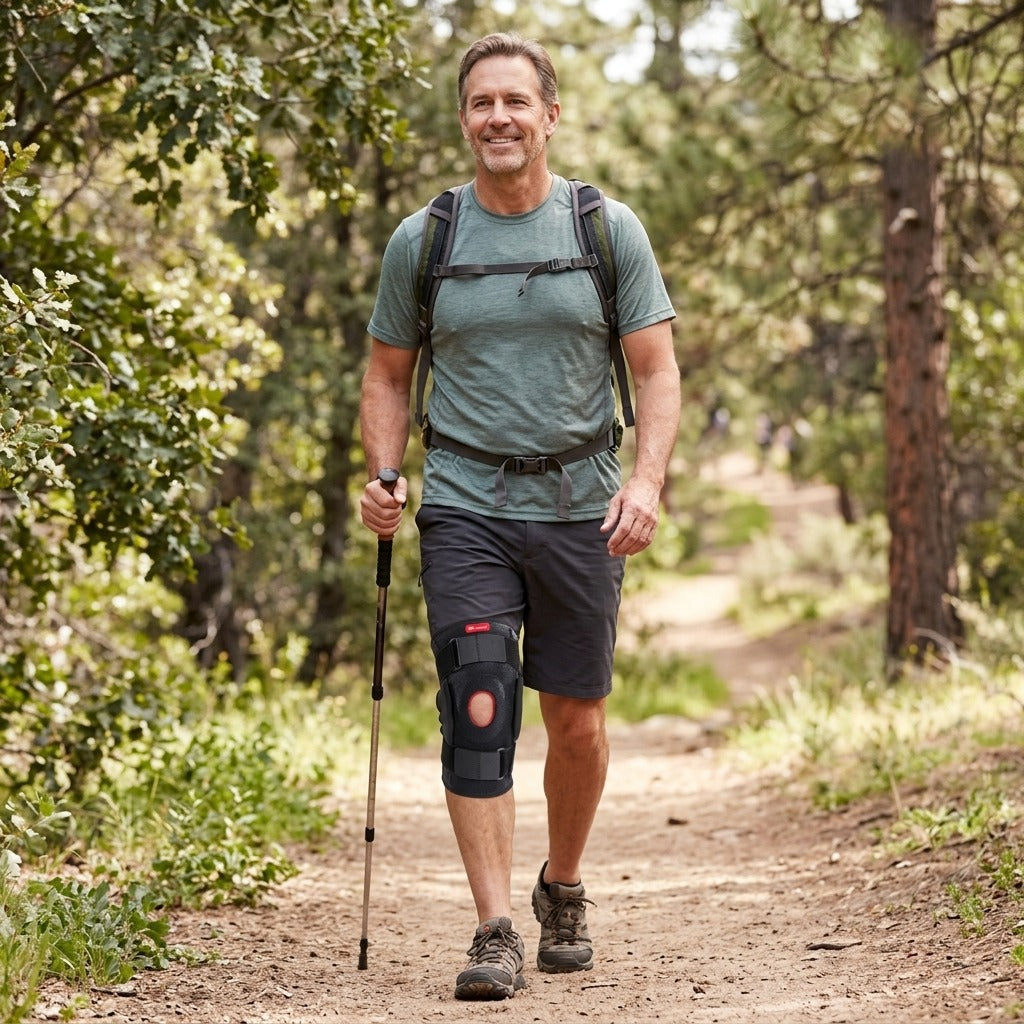 Adjustable Knee Brace for Hiking and Fitness - in everyday life