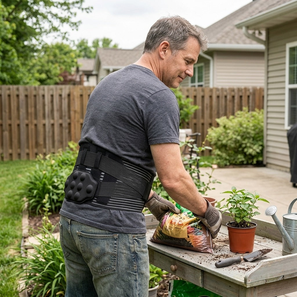 Adjustable Lumbar Brace for Waist Support - in everyday life