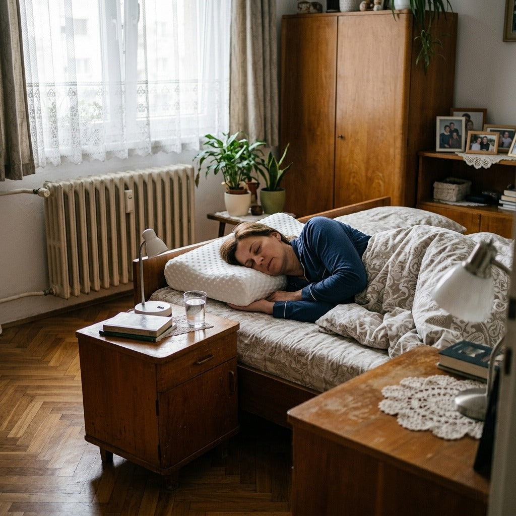 Állítható memóriahabos párna oldalt alvóknak - otthon