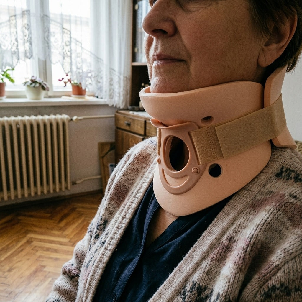 Állítható nyaktámasz - használat közben