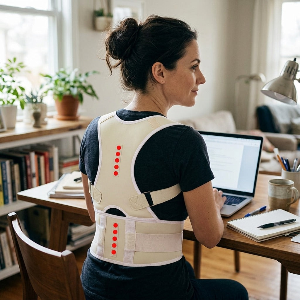 Adjustable Neck, Shoulder and Back Posture Support - in everyday life