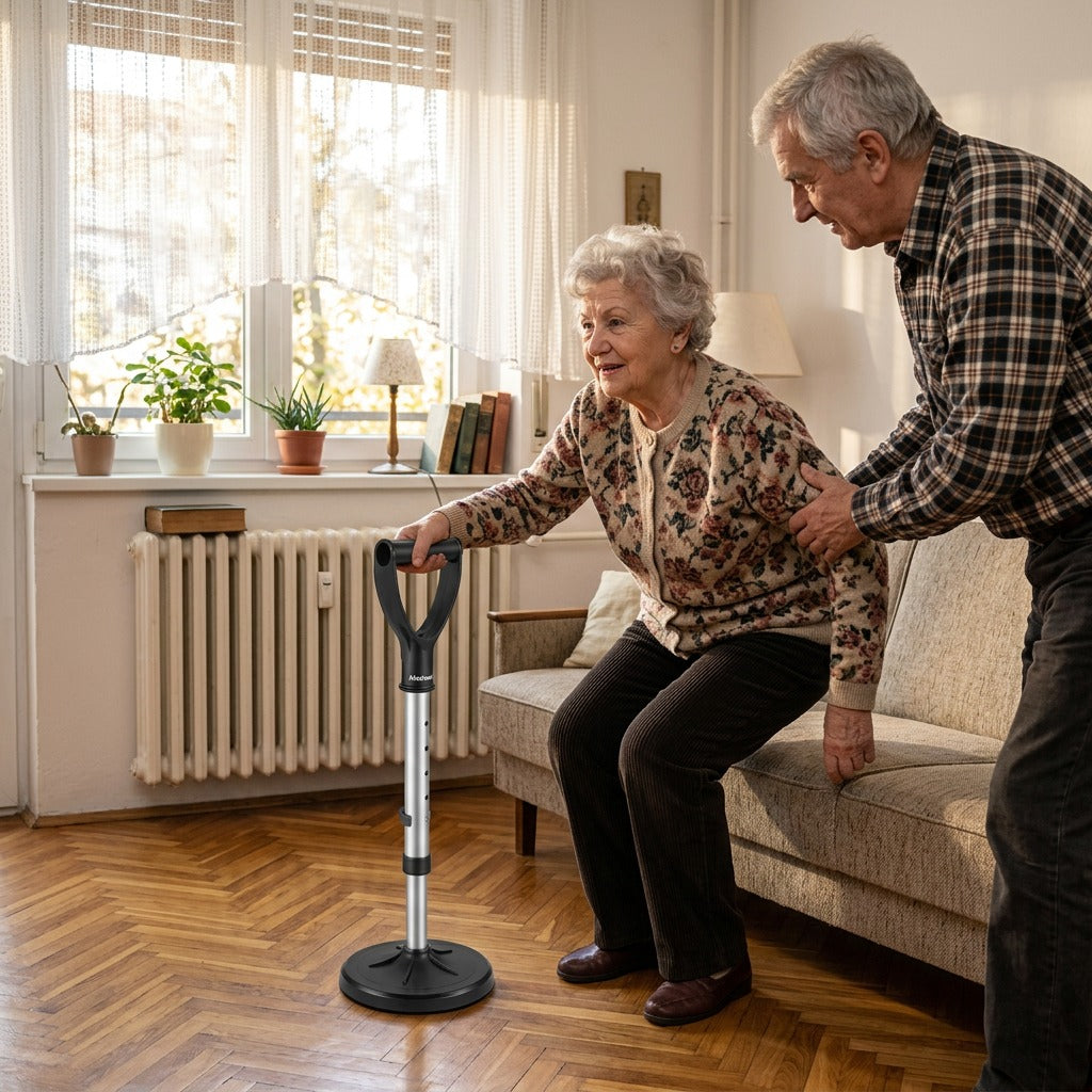 Állítható, csúszásgátlós felállást segítő kapaszkodó - otthon