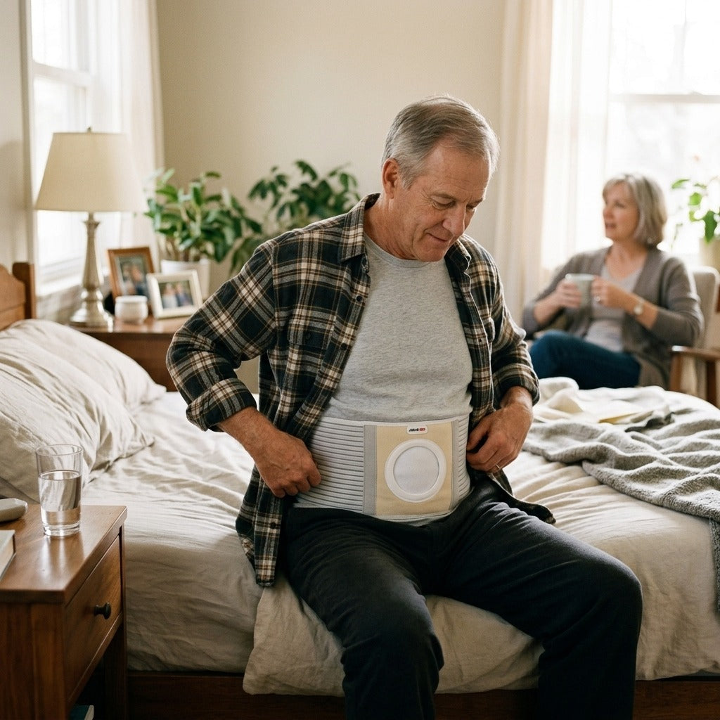 Adjustable Ostomy Hernia Support Belt - at home