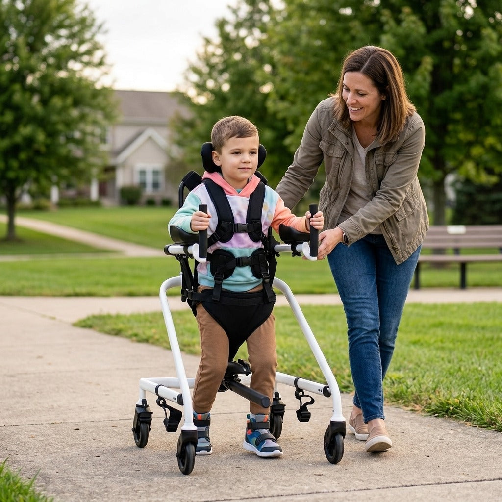 Adjustable Pediatric Gait Trainer for Children - in everyday life