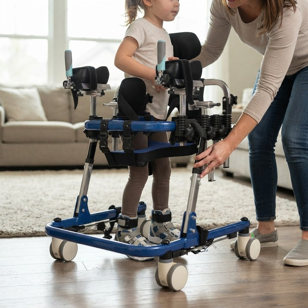 Adjustable Pediatric Walker - in use