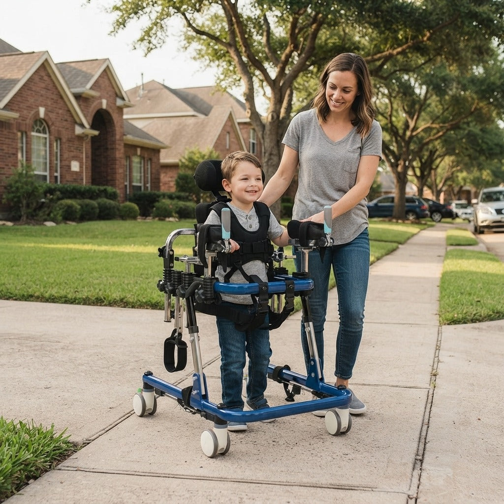 Adjustable Pediatric Walker - in everyday life