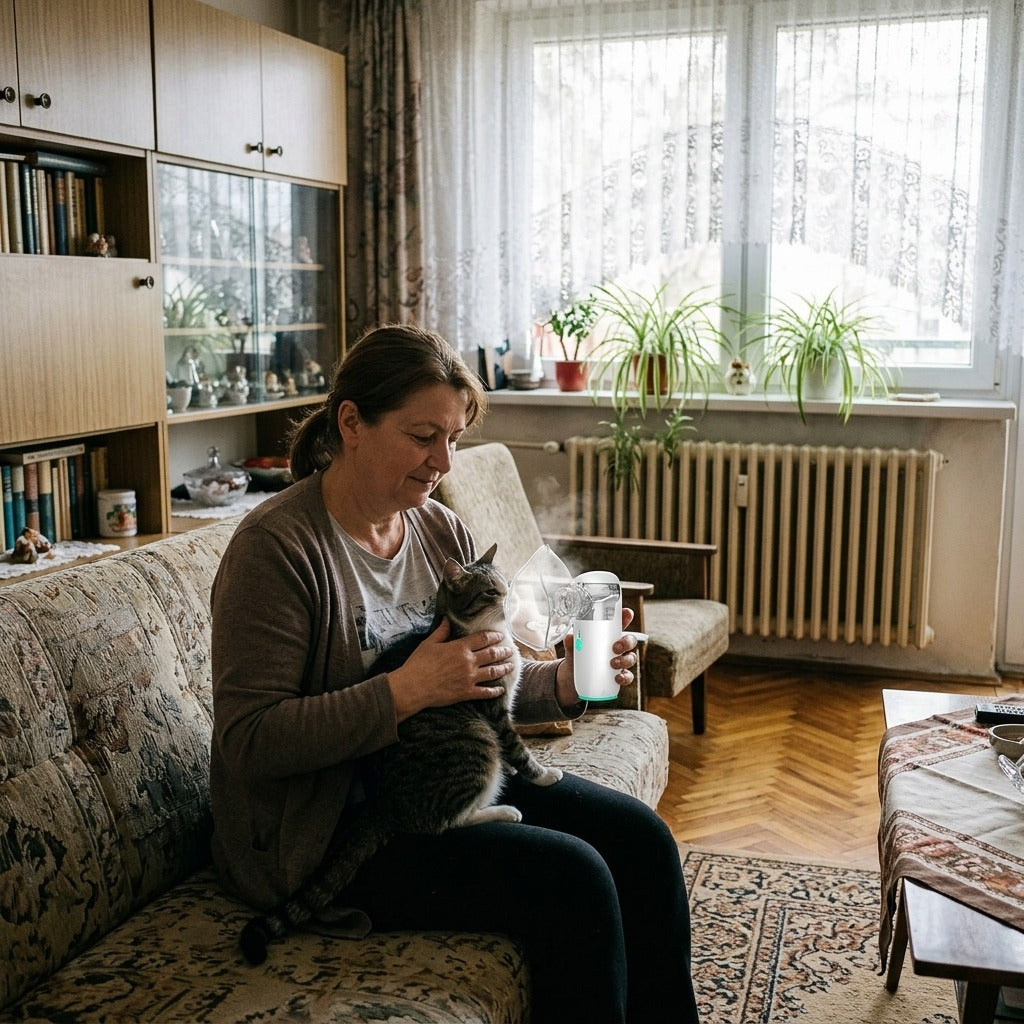 Állítható porlasztómaszk háziállatoknak - a mindennapokban