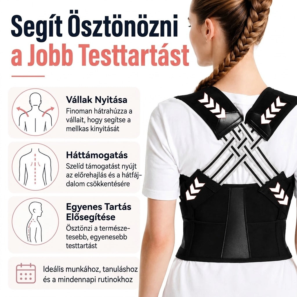 Testtartás-korrektor segít az egyenes tartás kialakulásában