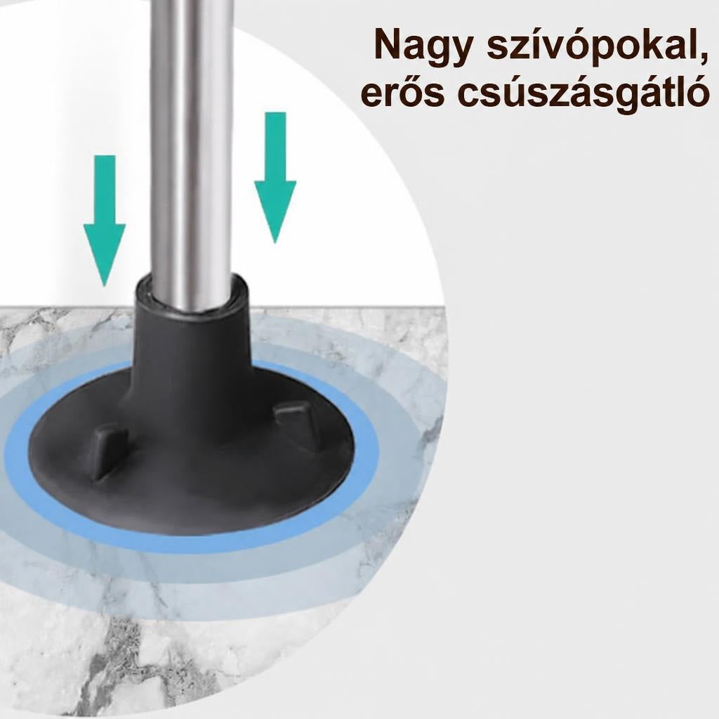 Erős tapadókorongos csúszásgátló talp a stabil rögzítéshez.