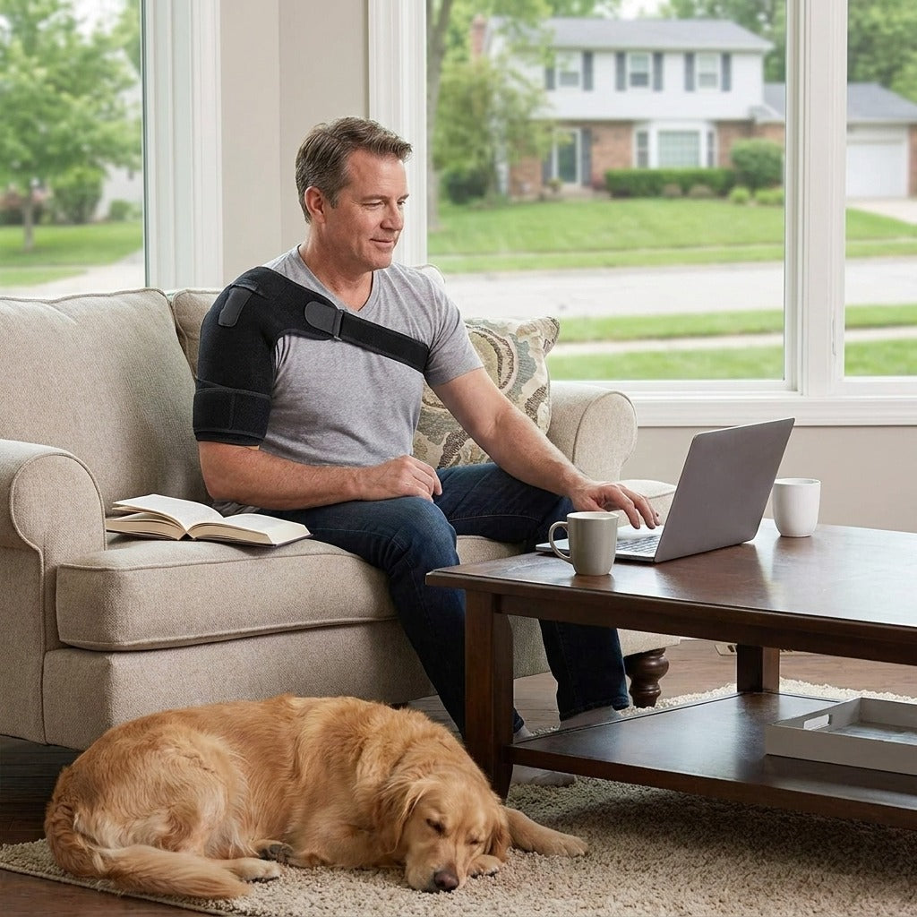 Adjustable Shoulder Support Brace - in everyday life